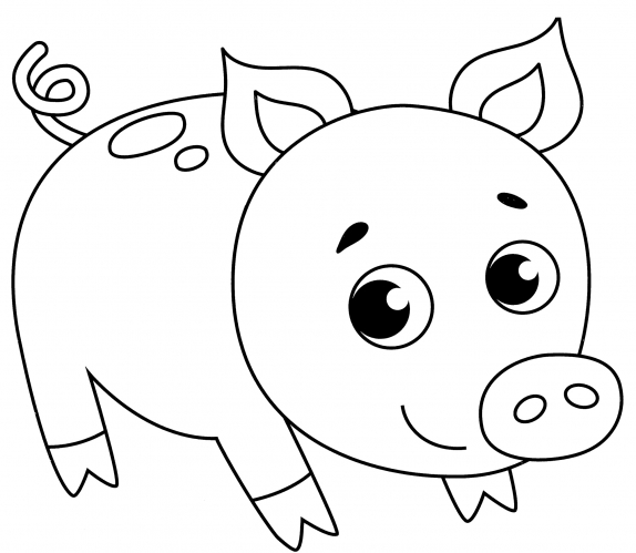 Humble piglet coloring page