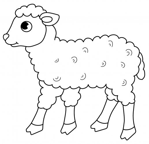 Good sheep coloring page