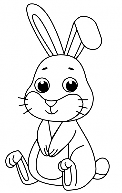 Brooding rabbit coloring page