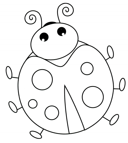 Pretty ladybug coloring page