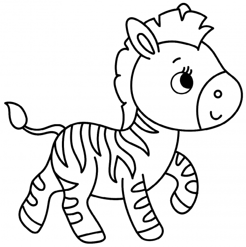 Kind zebra coloring page