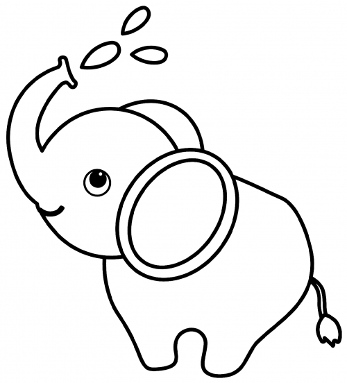 Brooding elephant coloring page