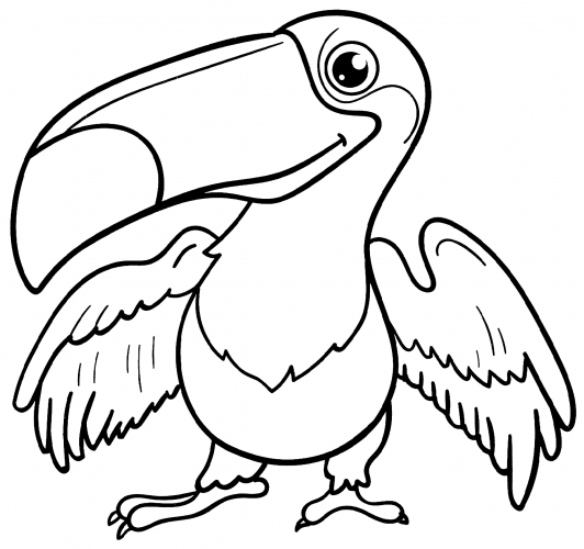 Hospitable pelican coloring page