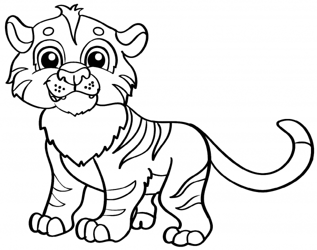 Lovely tiger coloring page