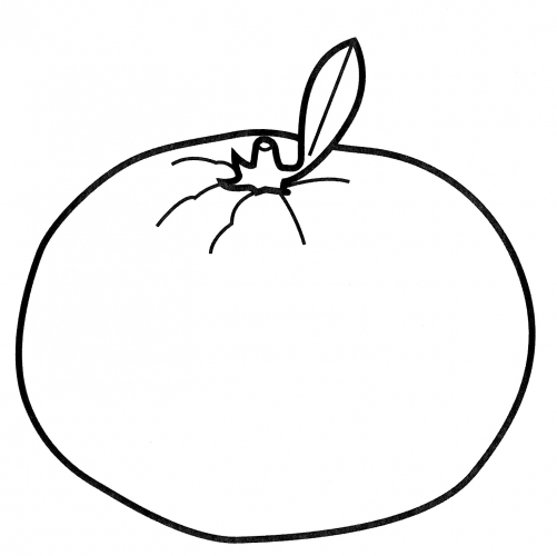 Ripe tangerine coloring page