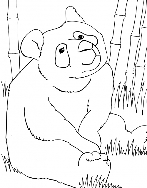 Dreamy Panda coloring page