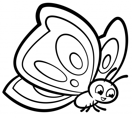 Pretty butterfly coloring page