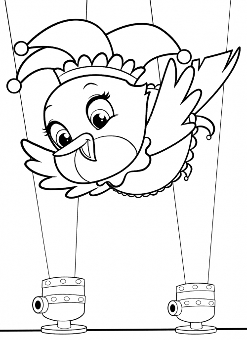 Naughty Ms. Featherbon coloring page