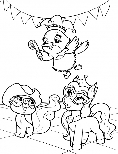 Sweet Treasure, Petit and Ms. Featherbon coloring page