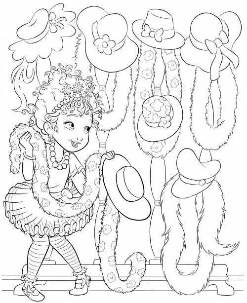 Glamorous Nancy Clancy coloring page