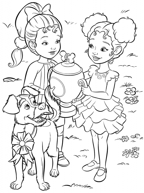 Nancy Clancy at the competition coloring page