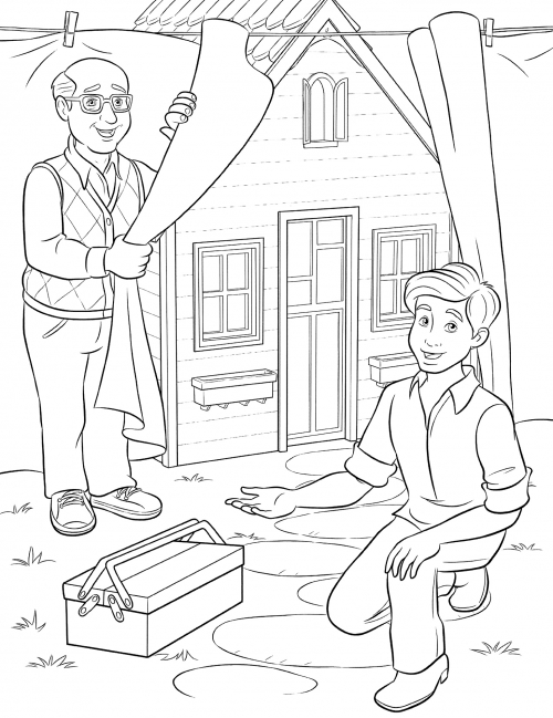 Nancy Clancy's family coloring page