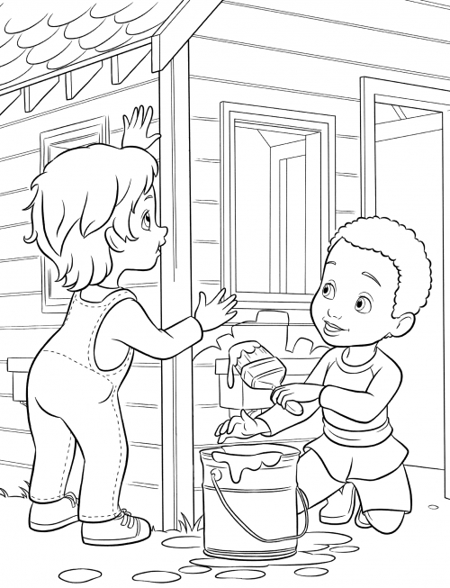 Nancy Clancy's brothers coloring page