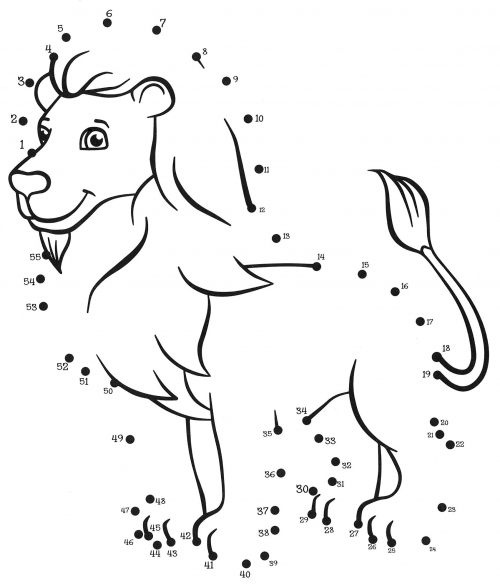 Bold lion coloring page
