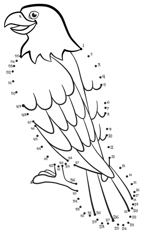 Proud eagle coloring page