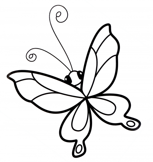 Little butterfly coloring page