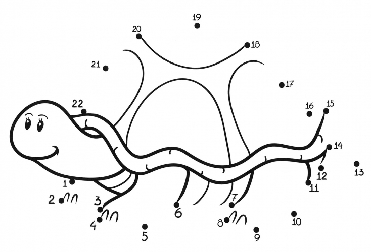 Slow turtle coloring page