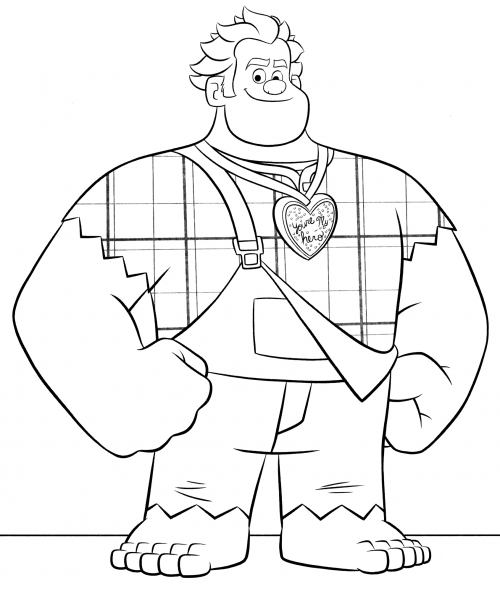 Strong Ralph coloring page