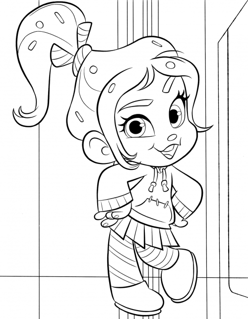 Beautiful Vanellope coloring page