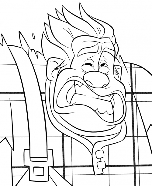 Funny Ralph coloring page