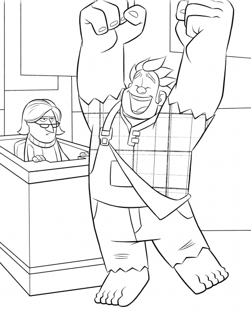 Happy Ralph coloring page