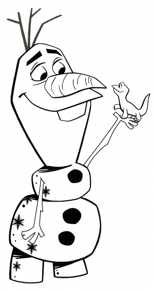 Olaf and Bruni coloring page