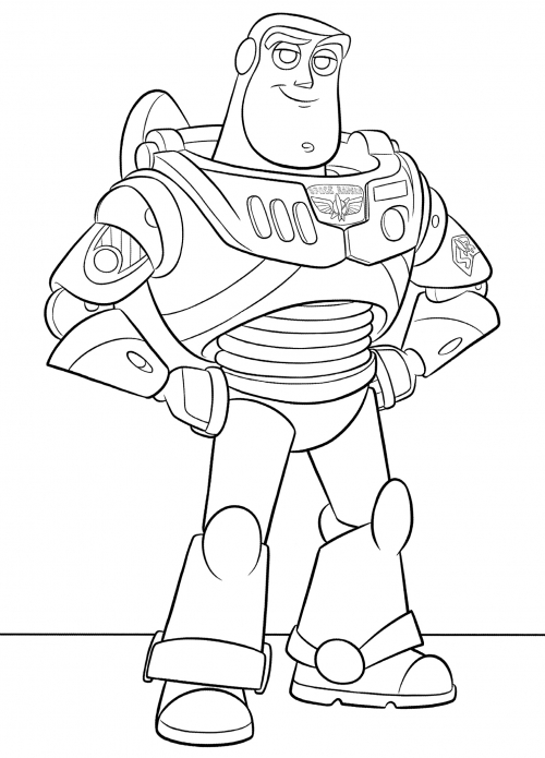 Bold Buzz Lightyear coloring page