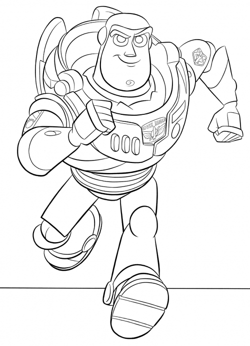 Fearless Buzz Lightyear coloring page
