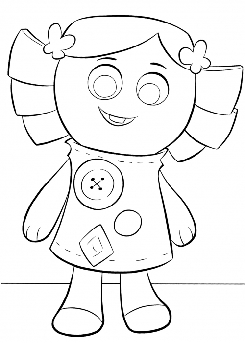 Kind Dolly coloring page