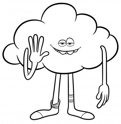 Cloud Guy coloring page