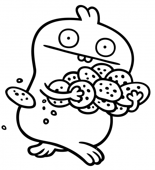 Babo and biscuits. coloring page