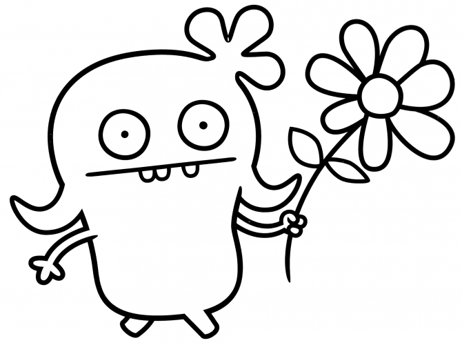 Moxy with chamomile coloring page