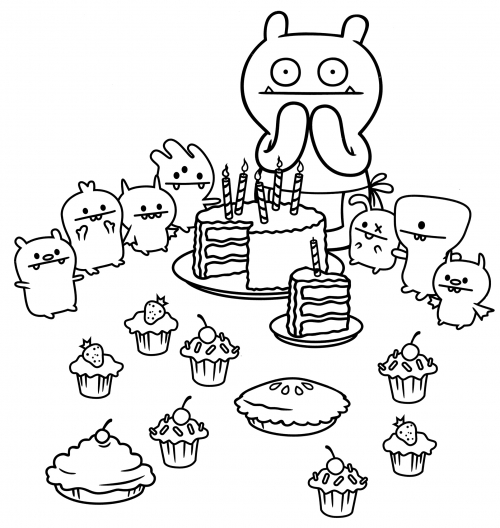 Wage's birthday coloring page