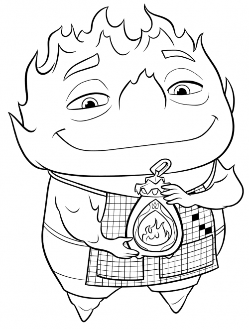 Ember's dad coloring page