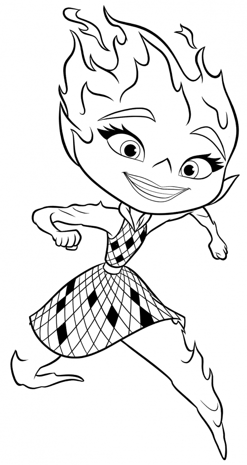 Jolly Ember coloring page