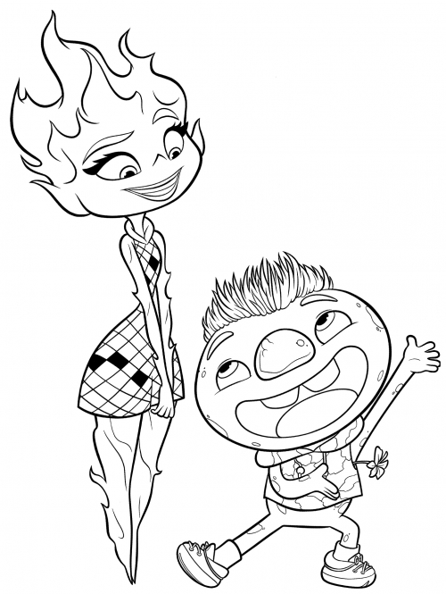 Ember Lumen and Clod coloring page