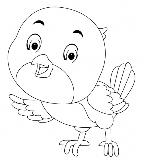 Good chicken coloring page