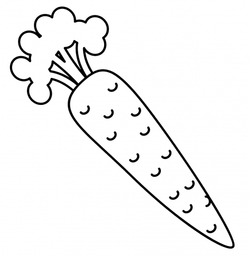 Healthy carrot coloring page