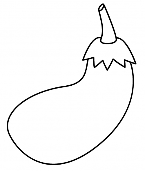 Unusual eggplant coloring page