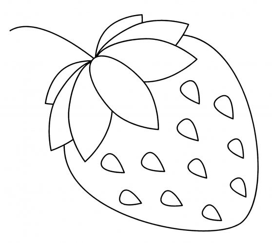 Juicy strawberry coloring page