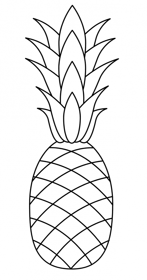 Sour pineapple coloring page