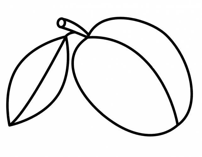 Tasty plum coloring page