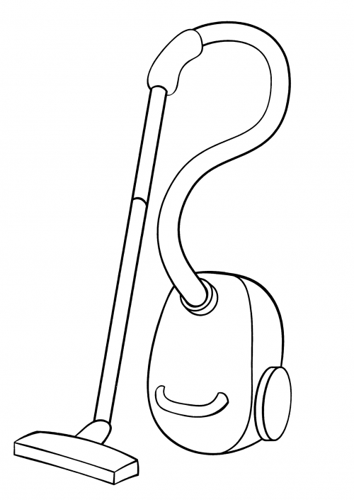 Modern vacuum cleaner coloring page