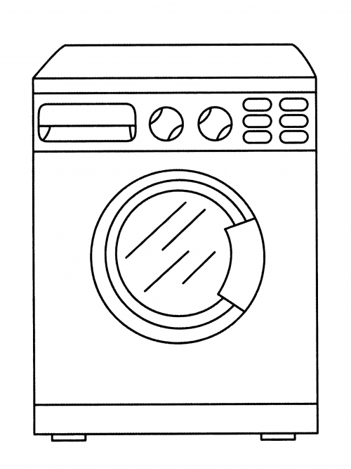Beautiful washing machine coloring page