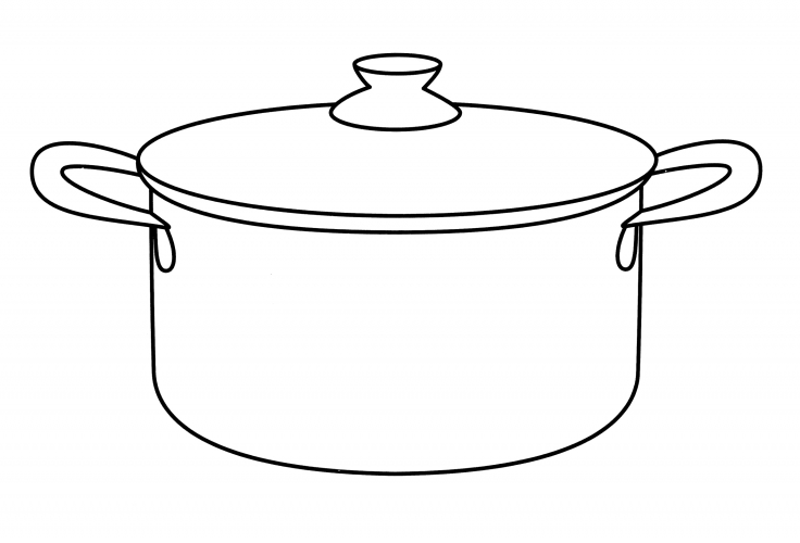 Large pot coloring page