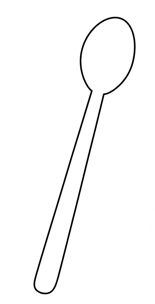 Long spoon coloring page