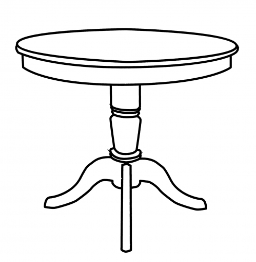 Round table coloring page