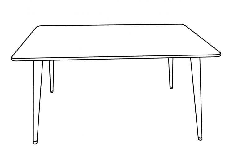 Rectangular table coloring page