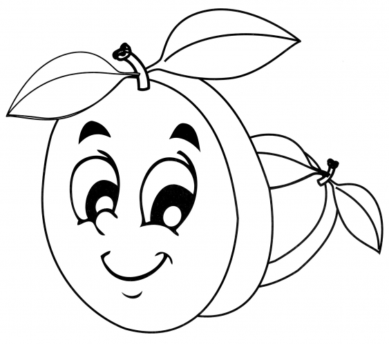 Sweet plum coloring page