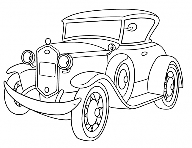 Ford Model A coloring page